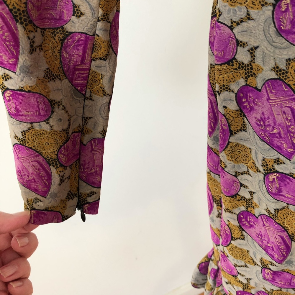 Richilene Dress Midi Puff Sleeves Vintage - Picture 4 of 8